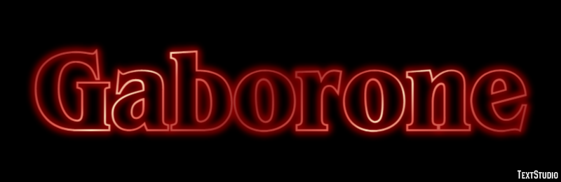 Gaborone テキスト効果