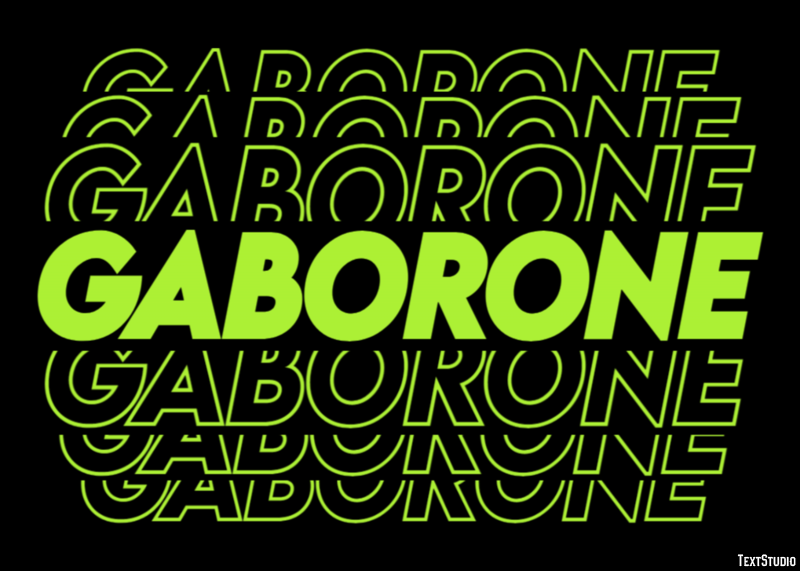 Gaborone Efekt tekstowy