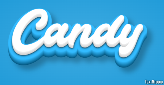 Candy Эффект текста