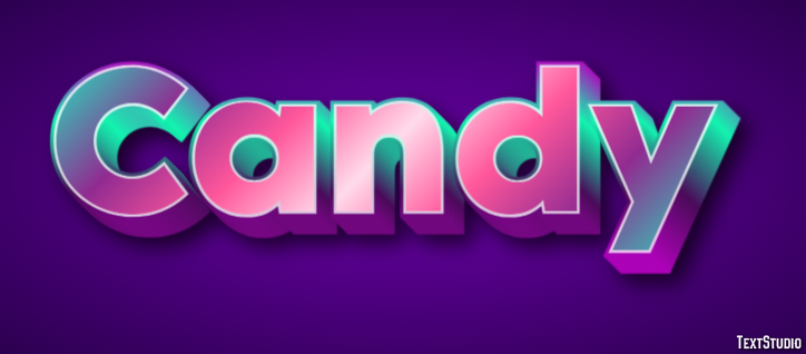 Candy Эффект текста