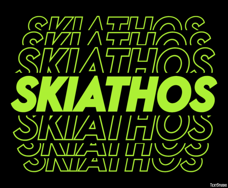 Skiathos Effetto testo