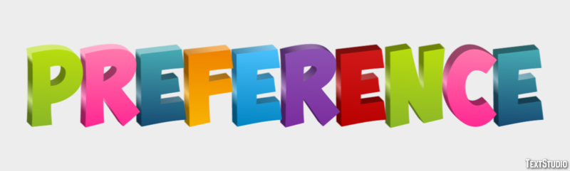 Preference Text Effect