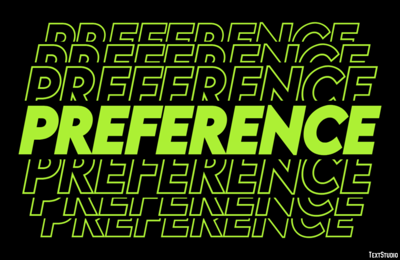Preference Text Effect