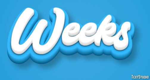 Weeks Text Effect