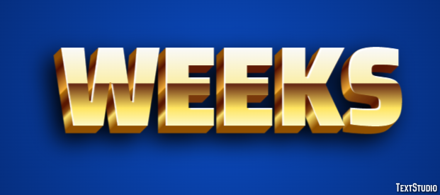 Weeks Text Effect