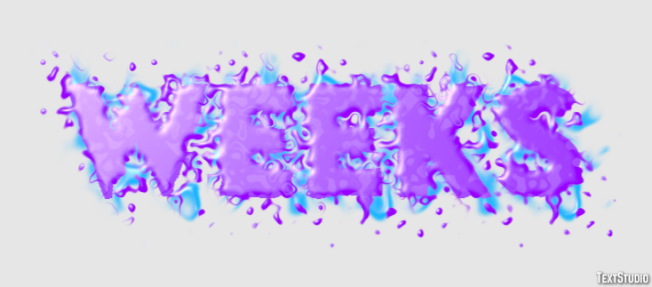 Weeks Text Effect