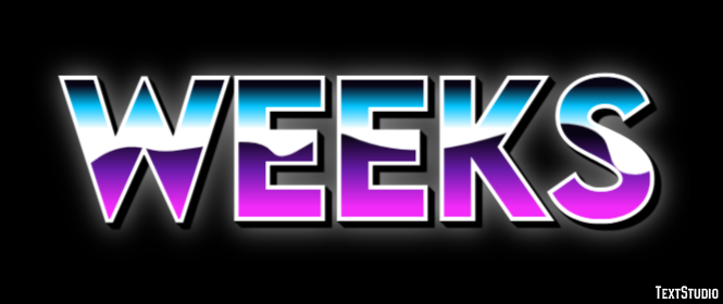 Weeks Text Effect