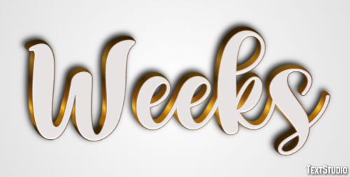 Weeks Text Effect