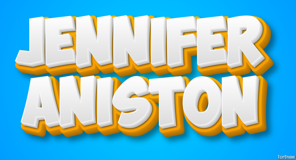 Jennifer Aniston Texteffekt