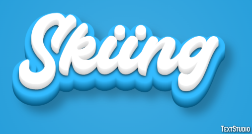 Skiing Text Effect