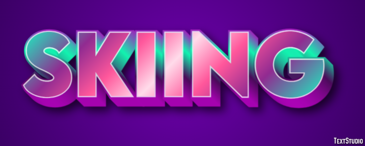 Skiing Text Effect