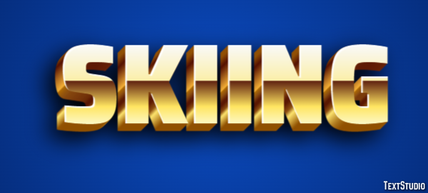 Skiing Text Effect