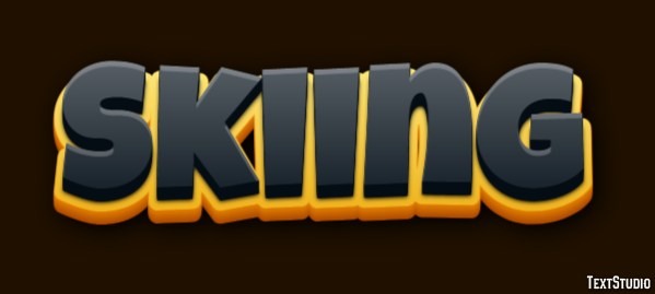 Skiing Text Effect