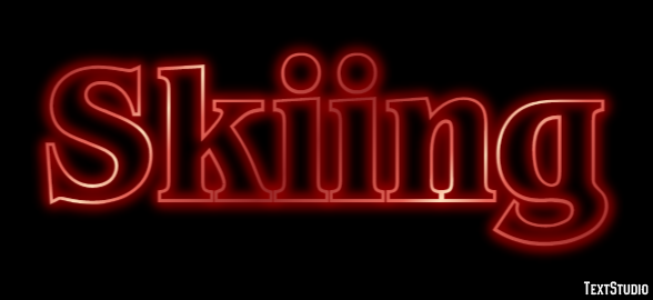 Skiing Text Effect