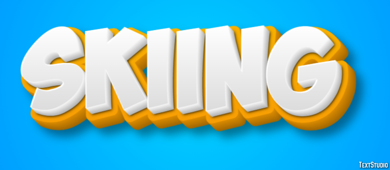 Skiing Text Effect