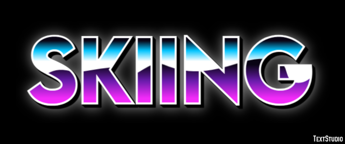 Skiing Text Effect