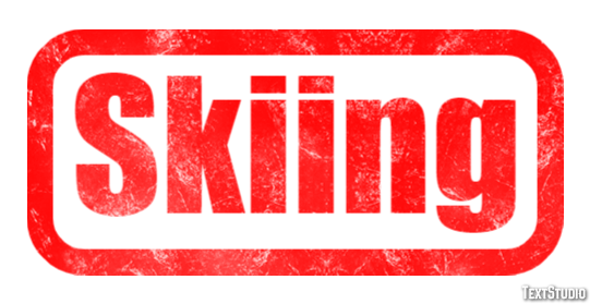 Skiing Texteffekt