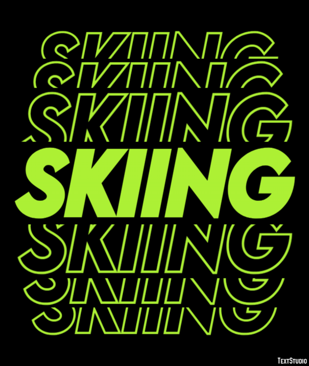Skiing Text Effect