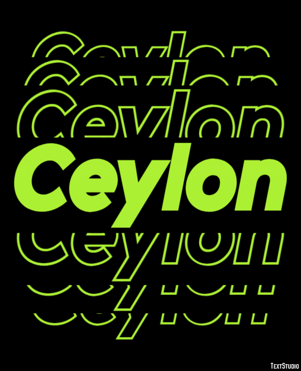 Ceylon Efeito de texto