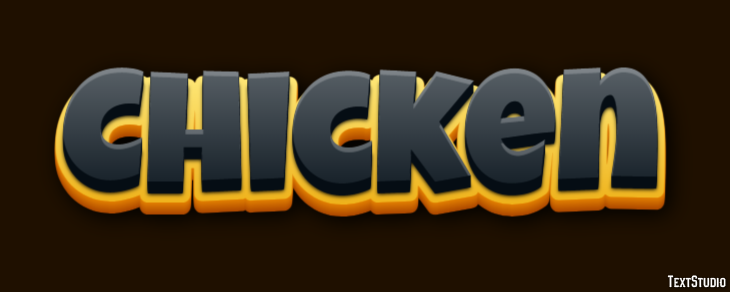 Chicken Эффект текста