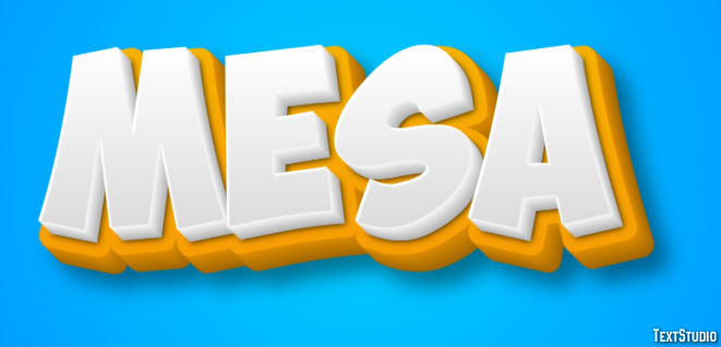 Mesa Text effect