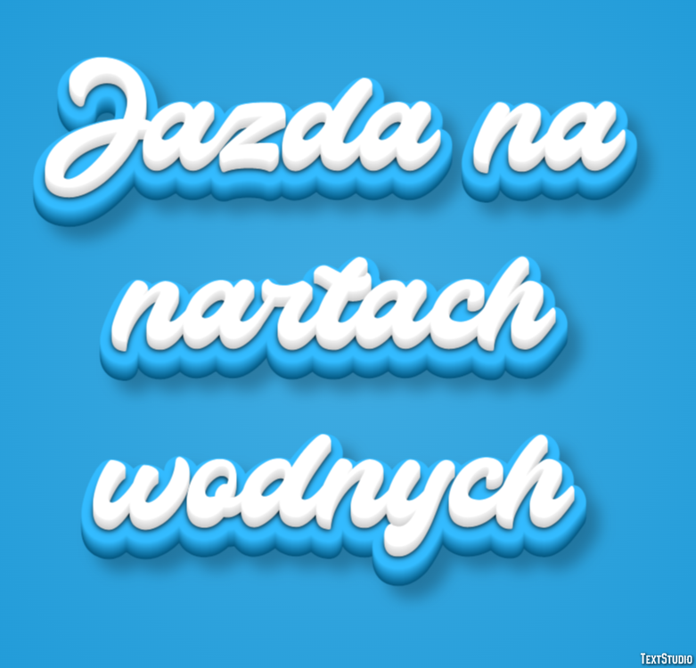 Jazda na nartach wodnych Efekt tekstowy