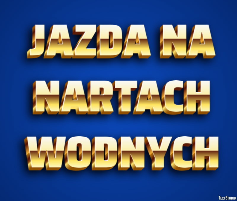 Jazda na nartach wodnych Efekt tekstowy