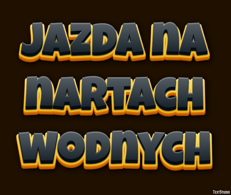 Jazda na nartach wodnych Efekt tekstowy