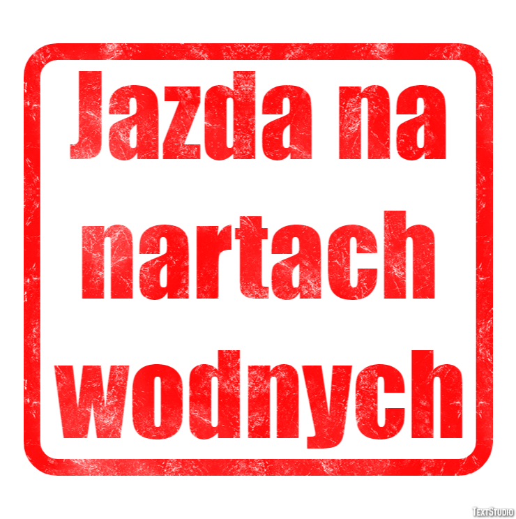 Jazda na nartach wodnych Efekt tekstowy