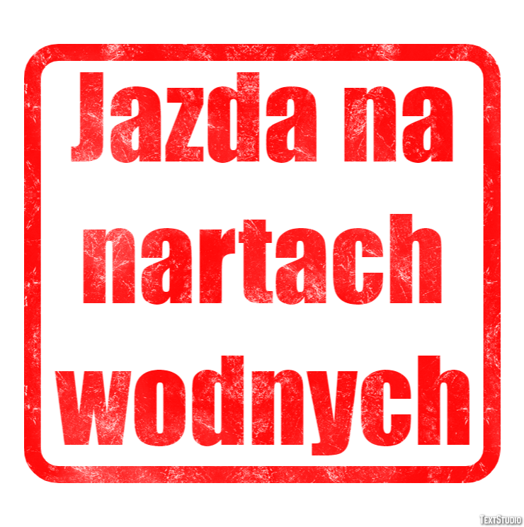 Jazda na nartach wodnych Efekt tekstowy