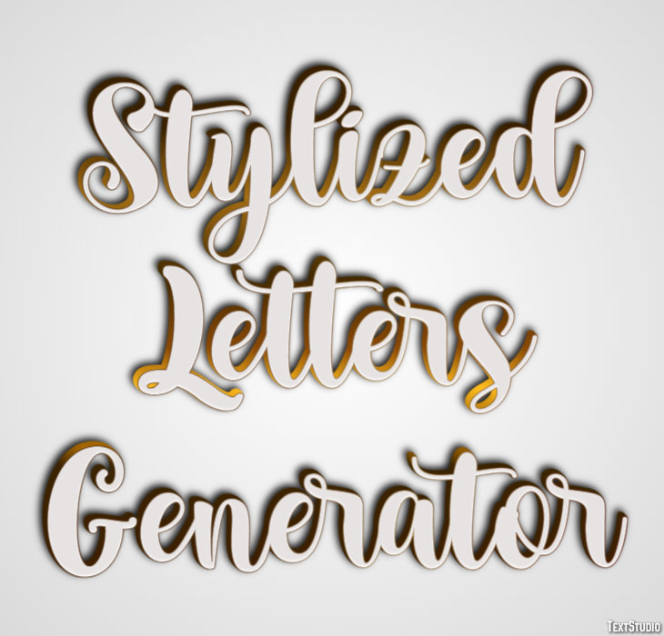 Stylized Letters Generator Effetto testo