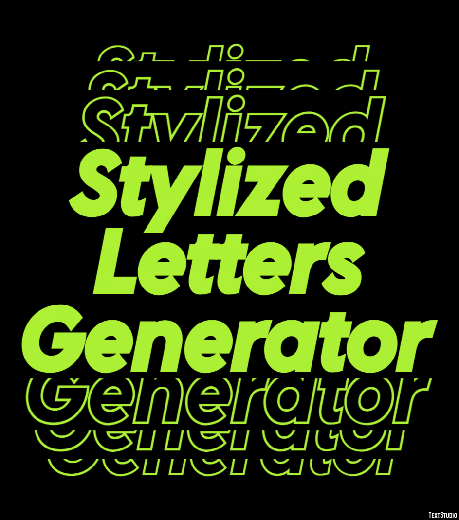 Stylized Letters Generator Effetto testo