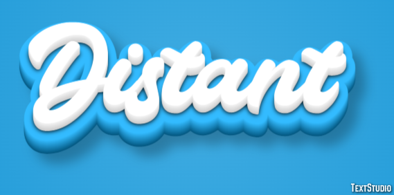 Distant Text Effect