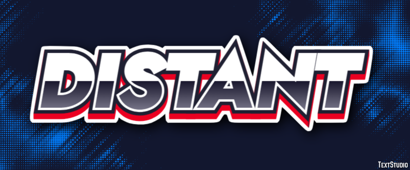 Distant Text Effect