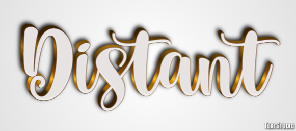 Distant Efecto de Texto