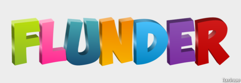 Flunder Texteffekt