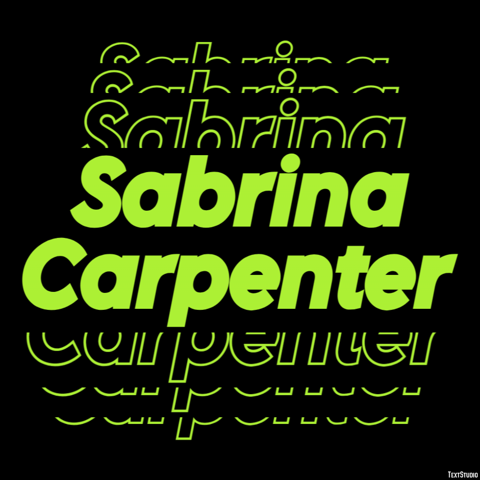 Sabrina Carpenter Text Effect