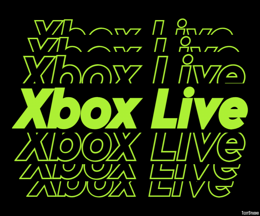 Xbox Live Efecto de Texto
