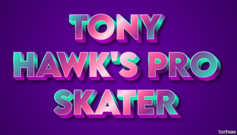Tony Hawk's Pro Skater Effetto testo