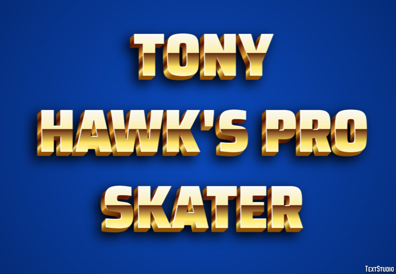 Tony Hawk's Pro Skater Effet de Texte