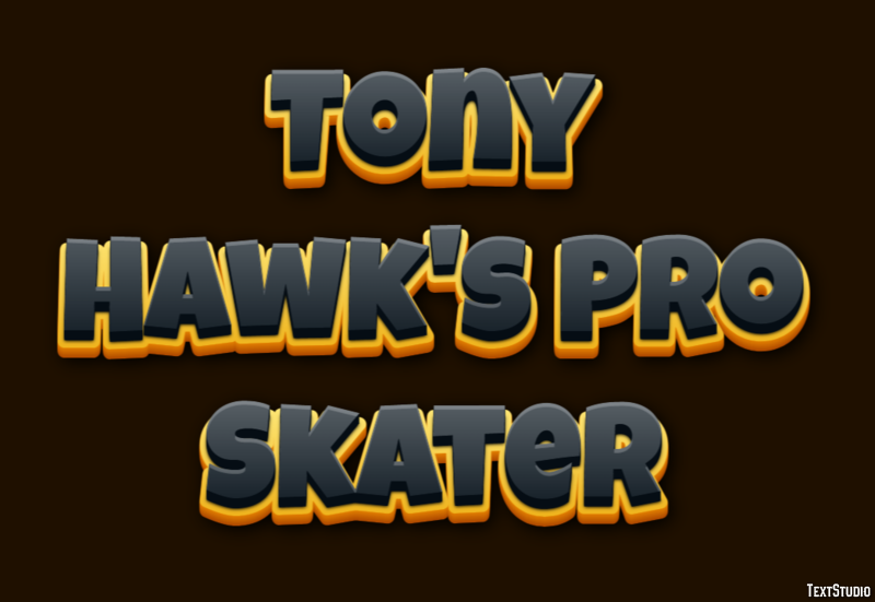 Tony Hawk's Pro Skater Effet de Texte