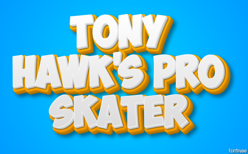 Tony Hawk's Pro Skater Effet de Texte