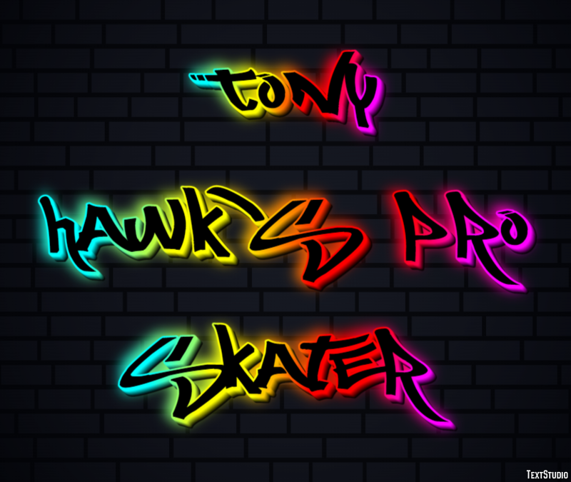 Tony Hawk's Pro Skater Effetto testo
