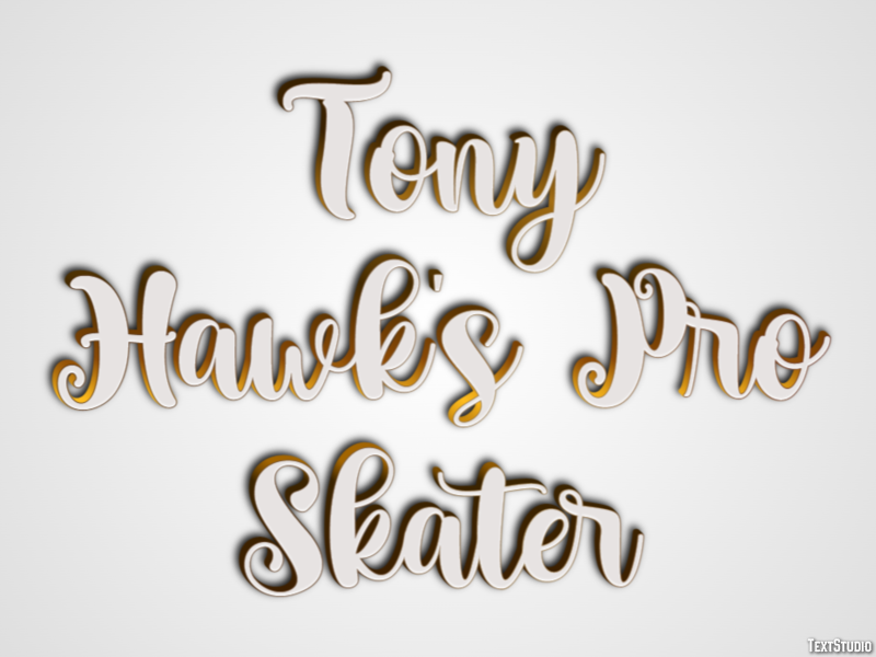 Tony Hawk's Pro Skater Effet de Texte