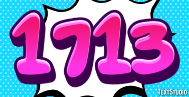 1713 Text effect