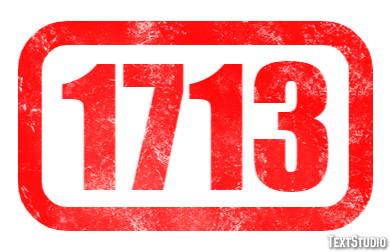 1713 Text effect