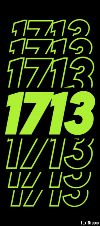 1713 Text effect