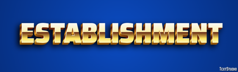 Establishment Text Effect