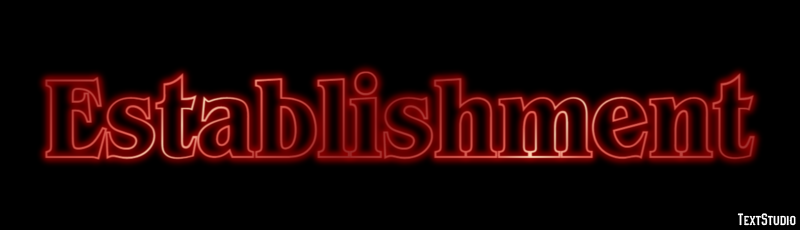 Establishment Text Effect