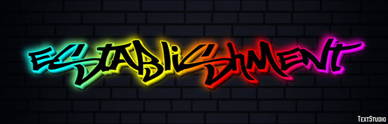 Establishment Text effect